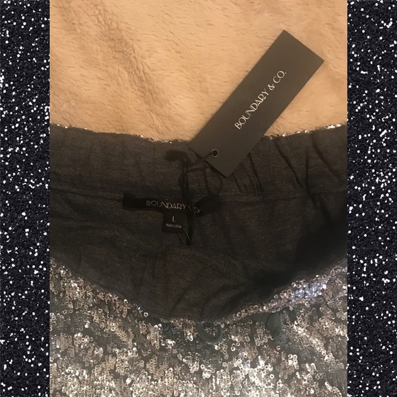 Boundary & Co. Silver sparkle shorts - Picture 4 of 5